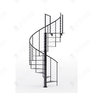 Escalera Espiral Personalizada que Ahorra Espacio, <span class=keywords><strong>Escaleras</strong></span> Espirales Prefabricadas de Metal y Madera <span class=keywords><strong>para</strong></span> Áticos, Pequeñas Villas e <span class=keywords><strong>Interiores</strong></span> - Product Image 6