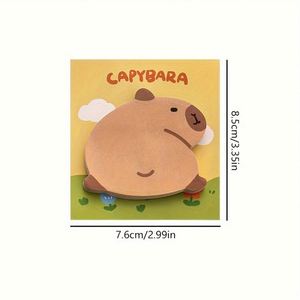 Kawaii Cartoon Capybara Shaped <b>Sticky</b> <b>Notes</b> Set Assorted Cute Design Memo Pads Customizable Adorable Office Daily - Product Image 2