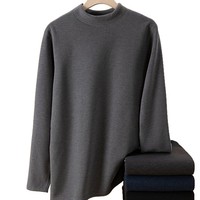 Ensemble de sous-vêtements thermiques unisexe à col montant en cachemire épais, avec pantalon d'automne doublé polaire, idéal pour l'hiver