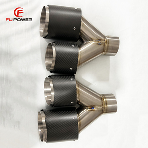 Paire pour <span class=keywords><strong>Akrapovic</strong></span> <span class=keywords><strong>Embout</strong></span> d'échappement de voiture en fibre de carbone véritable NBLL - Product Image 2