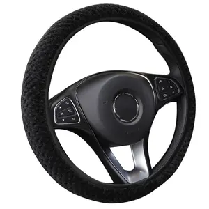 Preço de fábrica Tampa De Volante Do Carro De Pelúcia Inverno Pouco Veludo Sem Anel Interno Elastic Band Grip Cover 9 Cores disponíveis