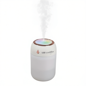 Mini humidificador USB de vapor frío, 220ml, 330ml, portátil, de escritorio, personal, para dormitorio, oficina, hogar, luz que cambia de color - Product Image 1