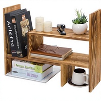 Organisateur de bureau extensible en bois naturel, étagère de comptoir, présentoir, support de rangement pour bureau et maison
