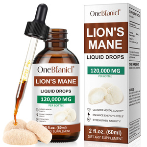 Organic Lion's Mane Mushroom <strong>Extract</strong> Drops Herbal Plant Supplement for Brain Energy Memory Improvement Rich Vitamin Active - Product Image 1