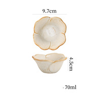 Assiette à sauce simple pour la maison et la restauration, en céramique en forme de fleur, pour dim sum, pâtisseries, fruits secs et collations