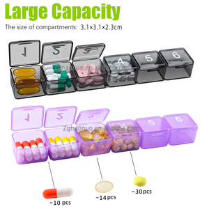Venta al por mayor de viaje desmontable pequeño sellado 30 días 30 compartimentos organizador de almacenamiento de pastillas portátil caja de medicamentos con estuche exterior - Product Image 3