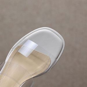 Sandali Estivi da Donna 2023 con Tacco Alto, Punta Aperta in PVC <span class=keywords><strong>Beige</strong></span>, Sexy per Feste e Spose, Tendenza Moda - Product Image 6