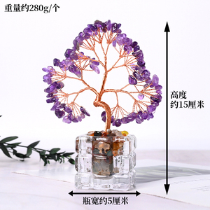 Árbol de Dinero de Cristal Curativo Mágico, Citrino, Amatista, Cuarzo Rosa, para Decoración del Hogar, Precio al por Mayor - Product Image 2