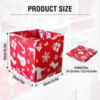 Boîte de rangement moderne pour décorations de Noël avec compartiments séparateurs, grande capacité, personnalisable, avec poignées