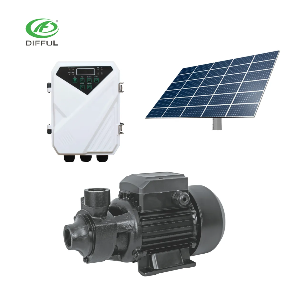 Kleine Zonne-Energie Waterpomp Dc Solar Deepwell Pomp 24V