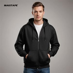 Sudadera con capucha con cremallera W102 ODM con logo personalizado, al por mayor, estilo urbano para hombre, algodón y poliéster de alto gramaje, estampado 3D bordado, primavera - Product Image 1