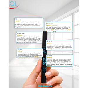 Le crayon à sourcils QL Dramatic Eyebrow Pencil 01 Dark Brown offre une définition précise et waterproof dans une teinte brun foncé intense, créant des sourcils audacieux et sculptés. - Product Image 6