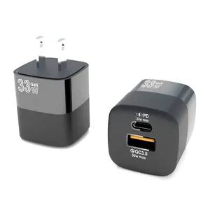 Mini Gan Charger Type C PD 33W PPS USB QC3.0 30W Full Protocol Compatibility Fast Wall Charger For Iphone For Xiaomi For Vivo