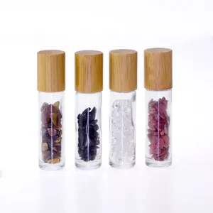 Rỗng Fancy Essential Oil Lăn Chai 10Ml Refillable Tre Sang Trọng Cuộn Trên Lip Gloss Chai