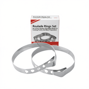 Roulade <b>Rings</b> Set 6 Piece Stainless Steel Meat Mold For <b>Cooking</b> Poultry And Meat Preparation - Product Image 2
