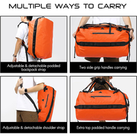 Roll-top Dry Duffel Sac à dos Grand sac sec étanche Sac de sport robuste avec sangles de sac à dos pour le kayak Rafting Boating