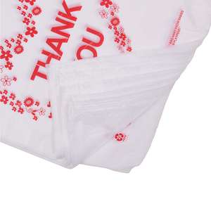 Chinese Factory Price Laminated <b>Material</b> Transparent Printed logo T-shirt Bag for Supermarket Kitchen <b>Packaging</b> - Product Image 5