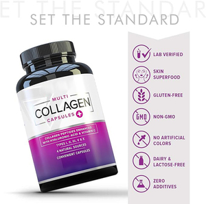 OEM Private Label donne Anti invecchiamento sbiancamento della pelle Multi collagene peptidi capsule integratore con vitamina C e acido ialuronico - Product Image 4