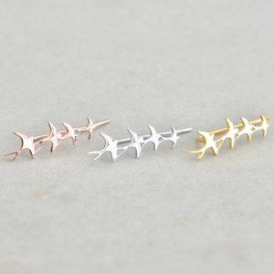 <span class=keywords><strong>Orecchini</strong></span> <span class=keywords><strong>Asimmetrici</strong></span> alla Moda per Donne, Placcati in Oro, <span class=keywords><strong>Argento</strong></span> 925, a Forma di Rondine - Product Image 3