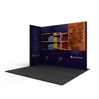Stand d'exposition modulaire en aluminium 10x10 pieds, toile tendue personnalisée, stand portable pour salon professionnel, événement d'exposition