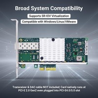 Carte réseau en fibre optique TISHRIC SFP Intel I210, adaptateur Ethernet Gigabit PCIe X1 1000 Mbps, carte réseau à port unique pour serveur et ordinateur de bureau