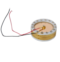 Capsule de microphone à diaphragme large de 34 mm avec plaques arrière isolées dorées pour tête de micro à condensateur