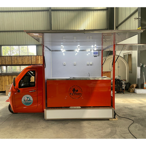 Colorido camión de comida eléctrico Menú bilingüe Camión de comida eléctrico multilingüe para diversos vecindarios - Product Image 1