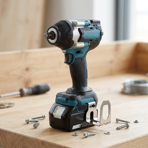 Llave de Impacto Inalámbrica Maki DTW700 de 18V, 700Nm de Torque, 1/2" de Diámetro, 0-2200rpm, 2700ipm, Pistola de Impacto para Remover Pernos de Acero <span class=keywords><strong>en</strong></span> Camiones y Automóviles - Product Image 1