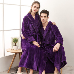 Camicia <span class=keywords><strong>da</strong></span> <span class=keywords><strong>notte</strong></span> termica dimagrante coppia in velluto Extra Large <span class=keywords><strong>da</strong></span> donna accappatoio ispessito caldo solido pigiama Logo anteriore - Product Image 4