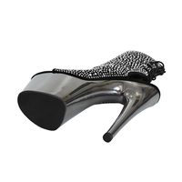 Chaussures à talons compensés sexy pour femme, 17 cm, style exotique, pour pole dance et striptease, à bout ouvert, nouvelle collection, automne-été, en ABS