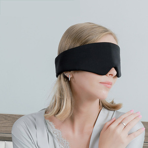 New Style MSAK Knit Super Soft Luxury Sleep <strong>Patches</strong> for <strong>Men</strong> and Women Black Travel <strong>Eye</strong> Mask with Velcro Strap and Shading Light - Product Image 6