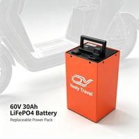 Batterie au phosphate de fer et de lithium 60V 30Ah/60Ah LiFePO4 avec BMS intelligent intégré, haute efficacité, charge rapide, spécifications pour tricycle électrique