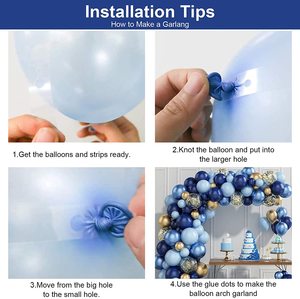 97PCS Navy Blue Balloon Garland Arch Kit Metallic Gold Balloons Arch for Birthday Party Decorations Wedding baby shower