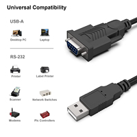 Adaptador de USB a serie, USB a macho (9 pines) DB9 Serial Cable Prolific Chipset W108 187 OS X 10,6 y superior, 1.