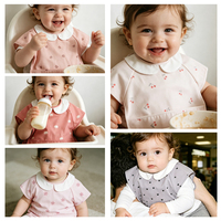 Bavoir d'alimentation pour bébé en PU, motif dessin animé, imperméable, personnalisable, pour table à manger et pique-nique, pour nouveau-nés