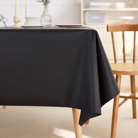 Nappe en polyester solide, imperméable, résistante à l'huile, rectangulaire, pour table à manger, housse de table basse