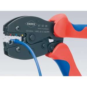 Knipex PreciForce crimping <b>pliers</b> for cable lugs, 0.5-6 mm² - Product Image 2