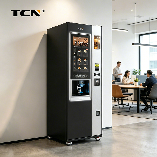 TCN Public Touch Screen Commercial Table Smart Bean to Cup Coffee Vending Machine Fully Automatic with Card Payment Retail Items