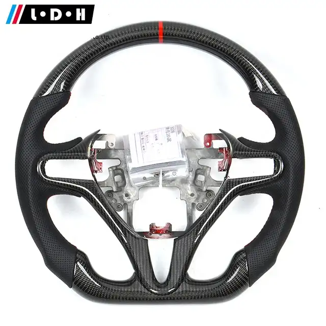 LED Carbon Fiber Car Steering Wheel CompatibleとHonda 8 9 10世代Accord