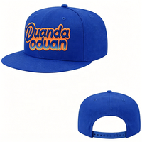 Gorra Snapback de Visera Plana con Bordado 3D en Relieve, Azul Rey, Sarga de Algodón, Logotipo Personalizado, Estilo Deportivo, Urbano, para Exteriores, OEM