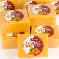 Meilleur Vendeur Savon Visage Naturel au Curcuma et Miel Citron Fait Main Vegan Nettoie la Peau Réduit les Imperfections Élimine l'Acné Éclaircit