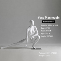 Hochwertige, Langlebige Fiberglas-Schaufensterpuppe mit Weiblichem Ganzkörper für Yoga-Posen zur Präsentation von Yoga- und Pilates-Bekleidung
