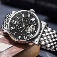 Montre mécanique pour homme Mark Fairwhale, cadran à chiffres romains, multifonction, étanche, lumineuse, montre de ville pour homme FW-6017