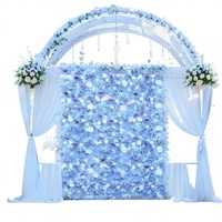 Fondo de Pared de Flores Artificiales con Base de Tela de Seda para Bodas, Eventos y Fotografía al Aire Libre