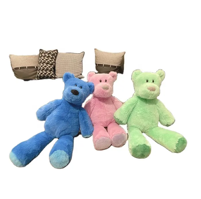 Nuovo arrivo regali di compleanno colorati orso peluche design carino orso peluche ponderato