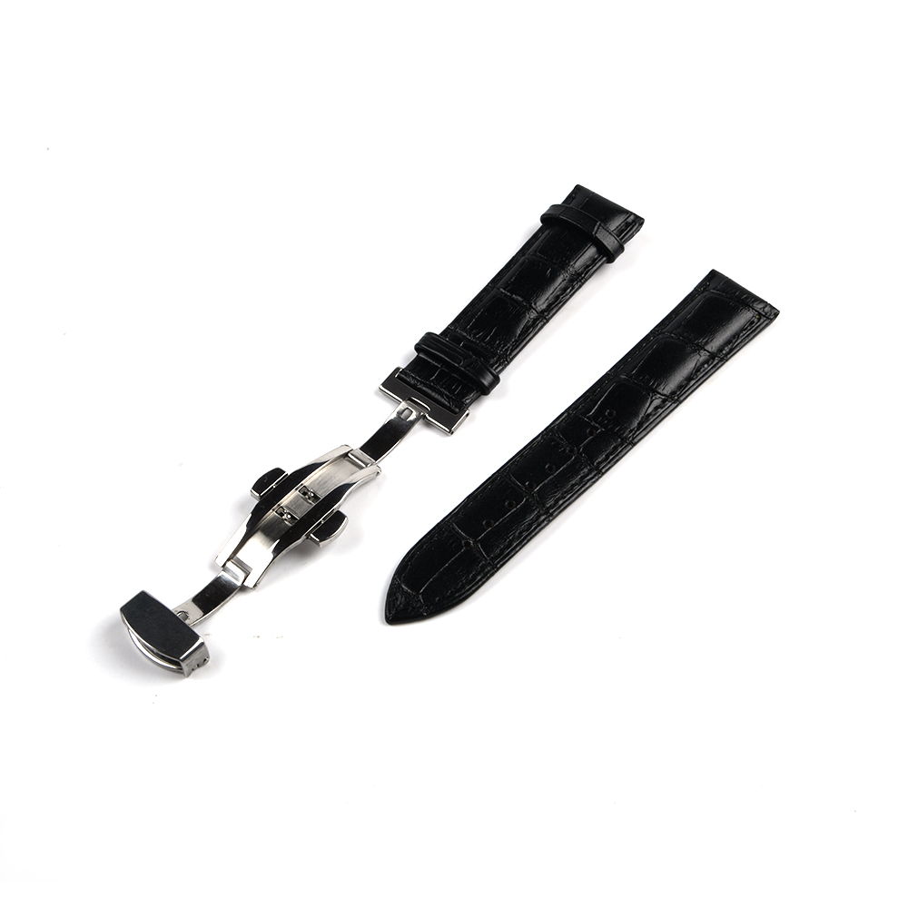 Fashion Style Designer XUNDA Butterfly Buckle Leather Strap Luxury Watch Bands