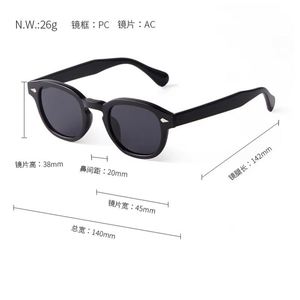 Lunettes de soleil vintage rondes rétro colorées avec rivets, logo personnalisé 2025, protection UV400, petite monture, style punk pour hommes et femmes - Product Image 5