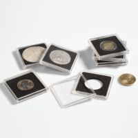 Capsule de pièce carrée de dalle de pièce de monnaie en plastique propre facile à ouvrir de 50*50MM avec la mousse flexible d'Eva