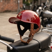Casque de moto demi-couverture avec visière, style casquette de baseball, pour moto tout-terrain, scooter et cyclisme