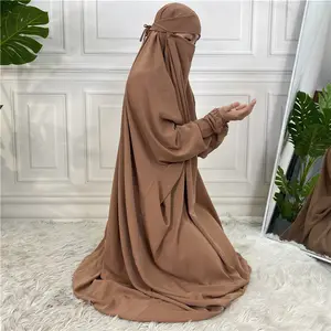 Mukena Syari Khimar One Piece Muslim Burka Design Jilbab Niqab Muslim Hijab Abaya